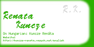 renata kuncze business card
