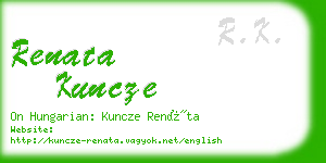 renata kuncze business card